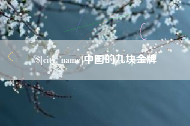 邵东中国的九块金牌