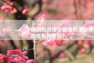 邵东中国消防救援学院各省录取分数线有何差异？