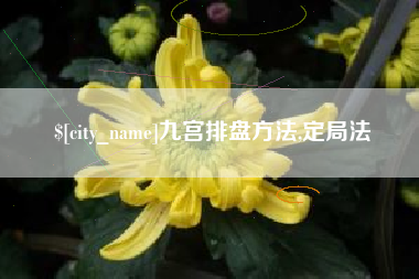 邵东九宫排盘方法,定局法
