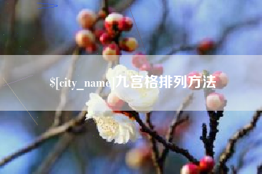 邵东九宫格排列方法