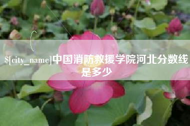 邵东中国消防救援学院河北分数线是多少