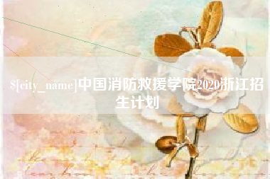 邵东中国消防救援学院2020浙江招生计划