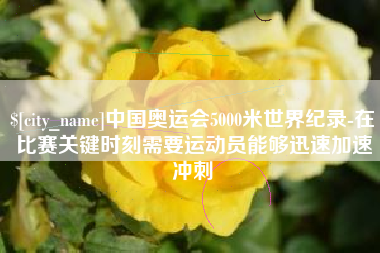 邵东中国奥运会5000米世界纪录-在比赛关键时刻需要运动员能够迅速加速冲刺