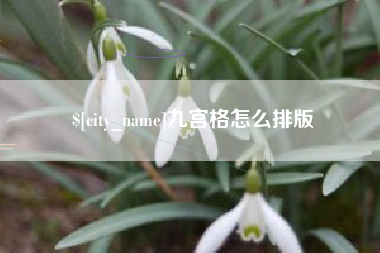 邵东九宫格怎么排版
