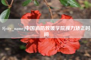 邵东中国消防救援学院视力矫正时间