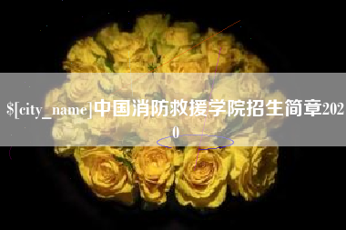 邵东中国消防救援学院招生简章2020