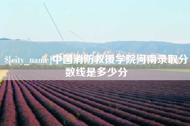 邵东中国消防救援学院河南录取分数线是多少分