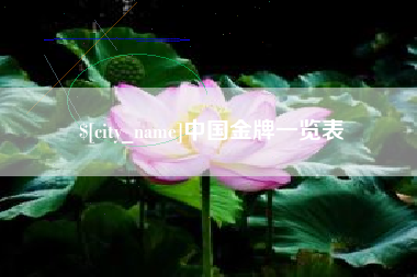 邵东中国金牌一览表