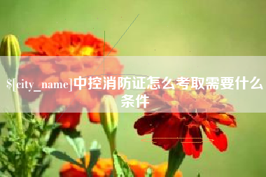 邵东中控消防证怎么考取需要什么条件