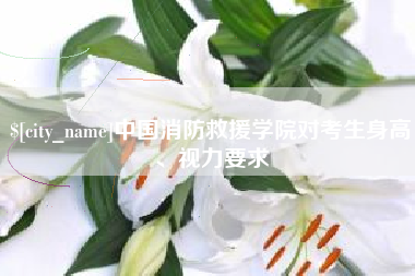 邵东中国消防救援学院对考生身高、视力要求